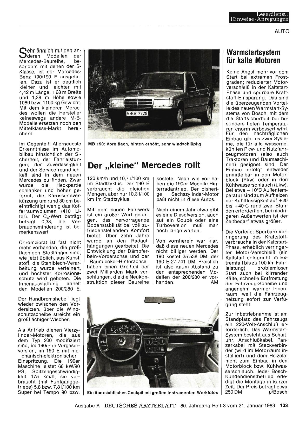 Vorschauseite 1: Der „kleine“ Mercedes rollt