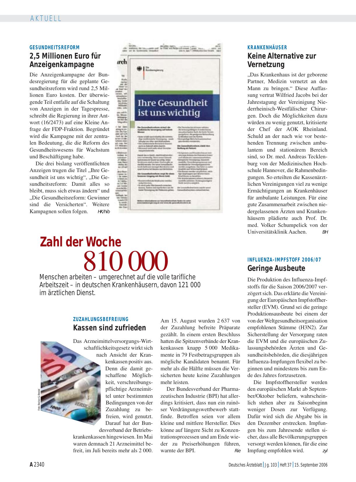 Vorschauseite 1: Zahl der Woche
