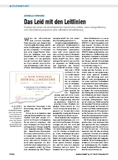 Vorschauseite 1: Arterielle Hypertonie: Das Leid mit den Leitlinien