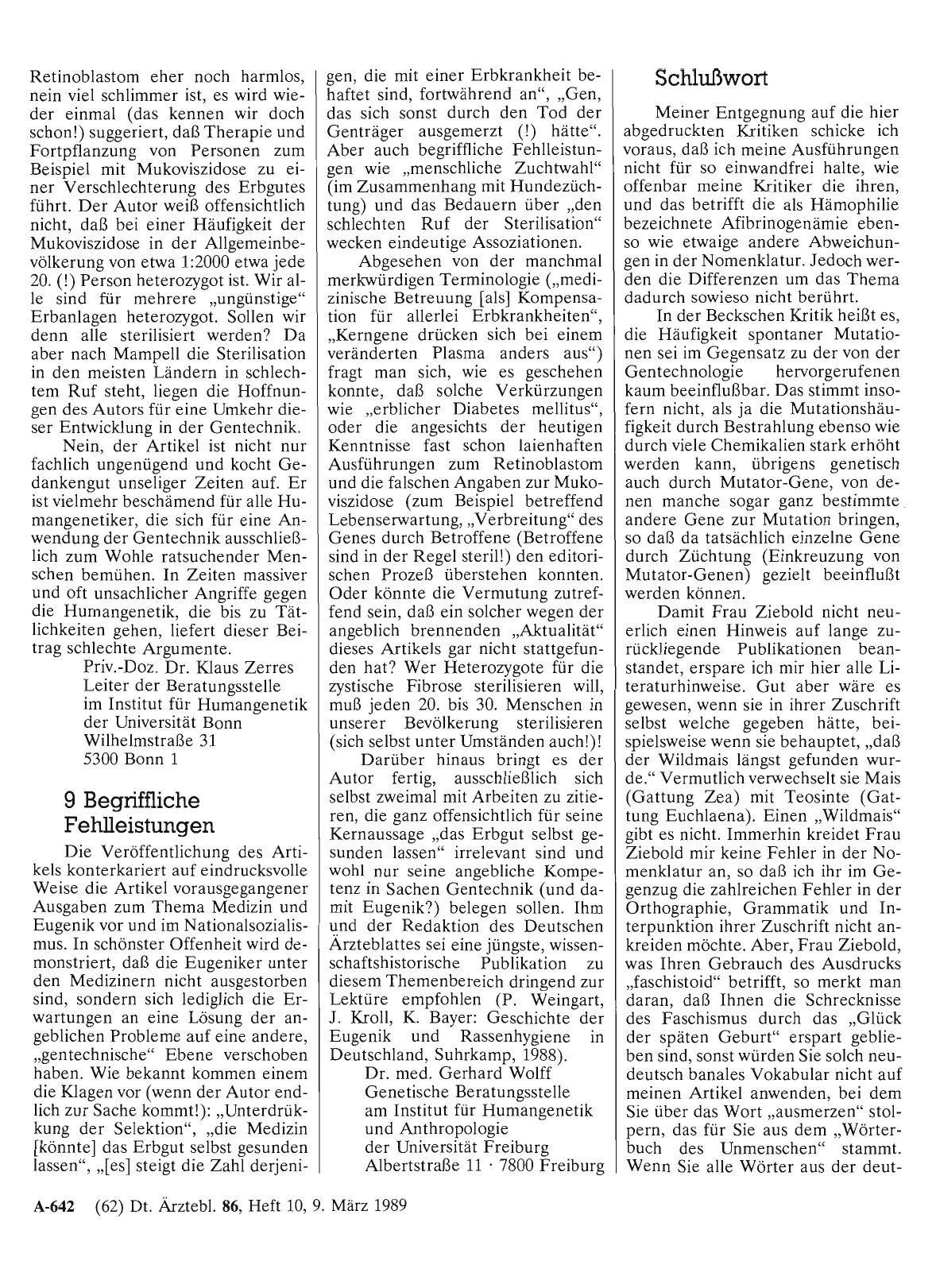 Vorschauseite 1: Von der Züchtung zur Gentechnologie: Schlußwort