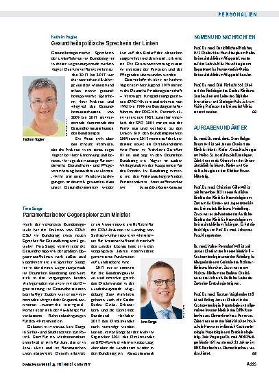 Vorschauseite 1: Namen und Nachrichten