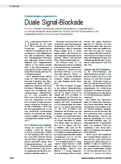 Vorschauseite 1: Nichtkleinzelliges Lungenkarzinom: Duale Signal-Blockade