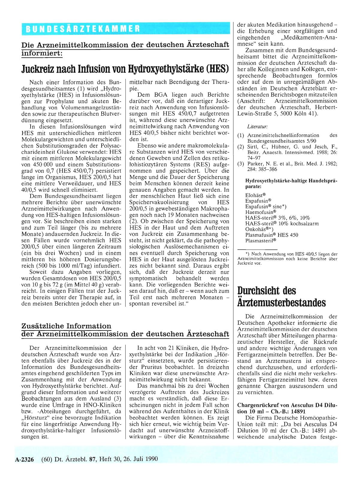 Vorschauseite 1: Durchsicht des Ärztemusterbestandes