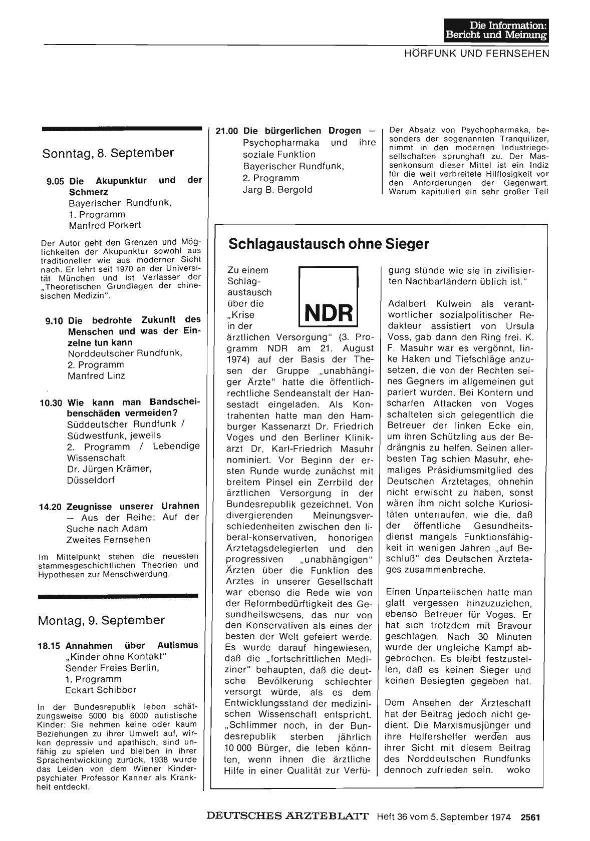Vorschauseite 1: Schlagaustausch ohne Sieger