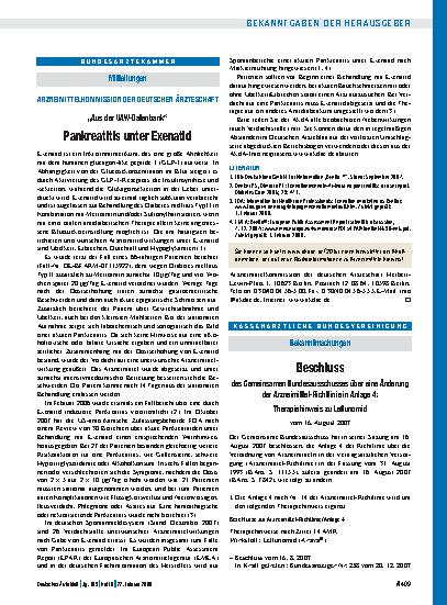 Vorschauseite 1: Beschluss des Gemeinsamen Bundesausschusses über eine Änderung der Arzneimittel-Richtlinie in Anlage 4: Therapiehinweis zu Leflunomid