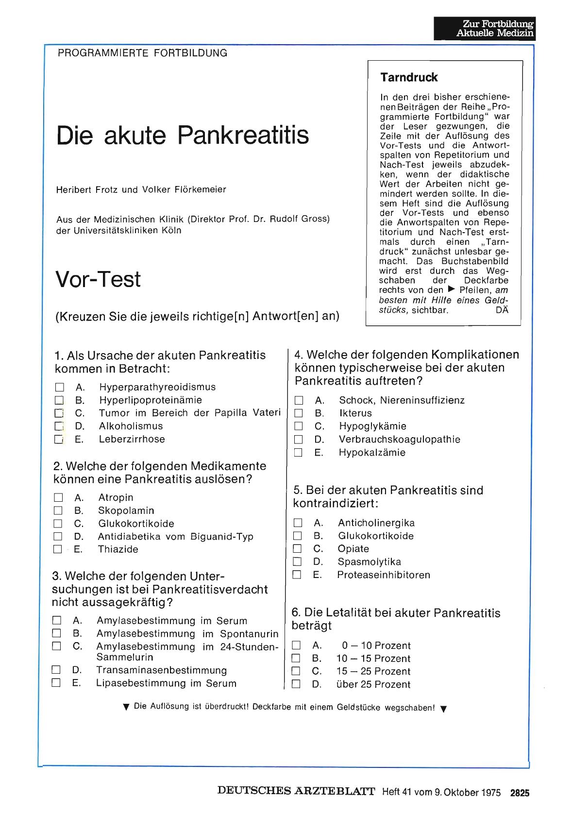 Vorschauseite 1: Die akute Pankreatitis: Repetitorium
