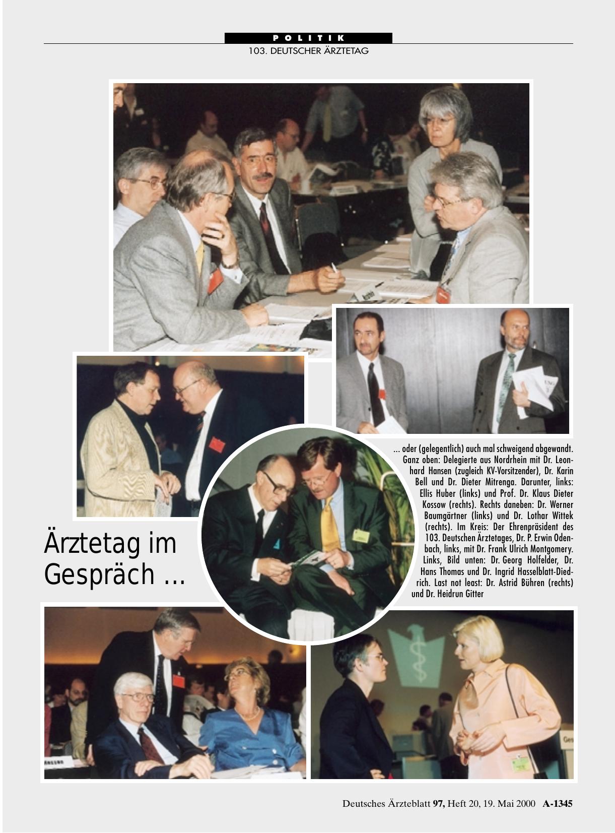 Vorschauseite 1: Ärztetag im Gespräch. ..