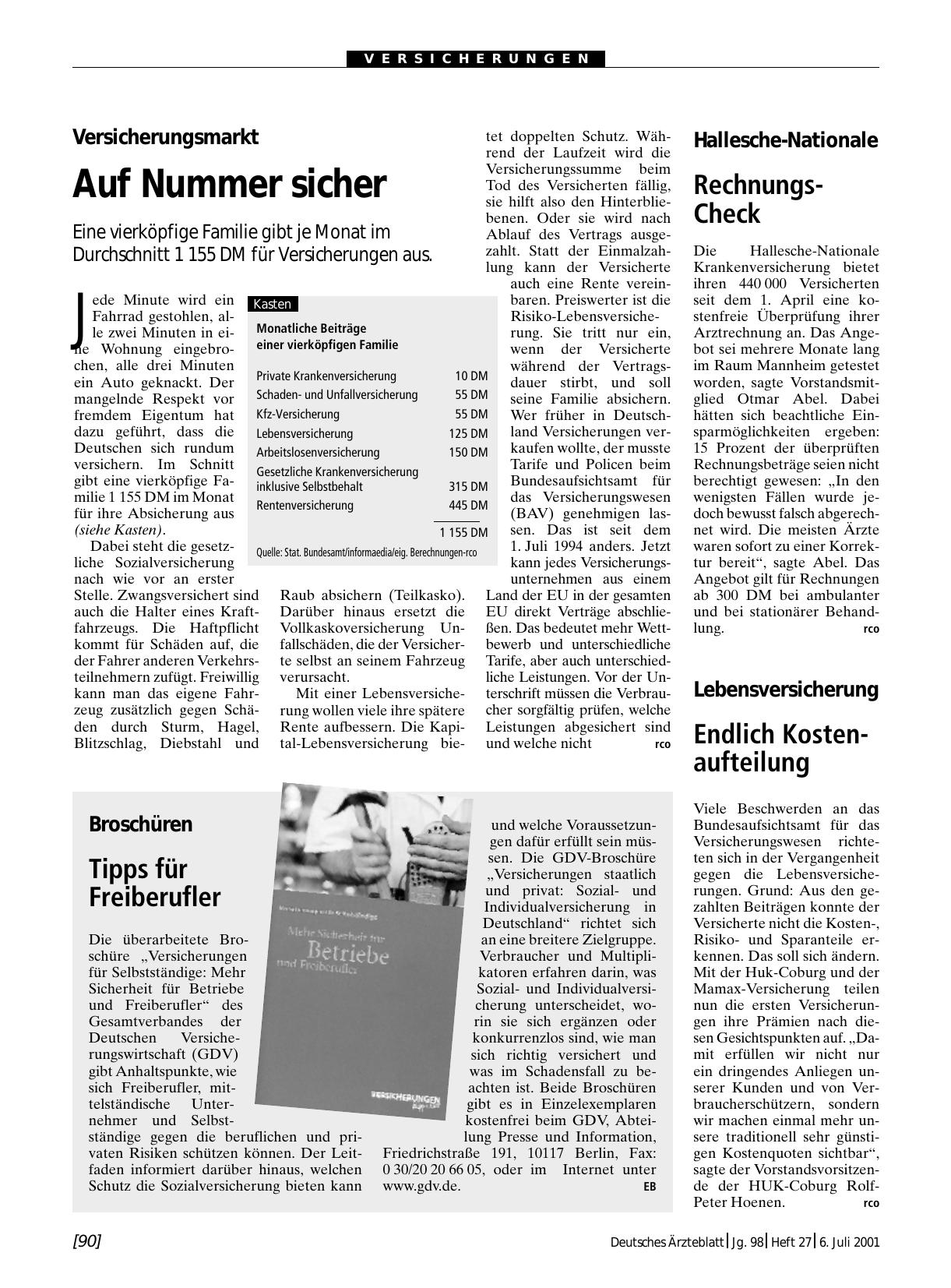 Vorschauseite 1: Lebensversicherung: Endlich Kostenaufteilung
