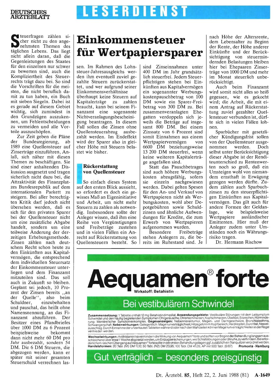 Vorschauseite 1: Einkommensteuer für Wertpapiersparer
