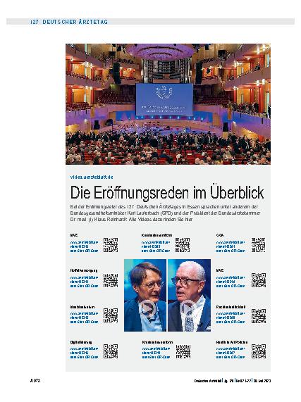 Vorschauseite 1: video.aerzteblatt.de: Die Eröffnungsreden im Überblick
