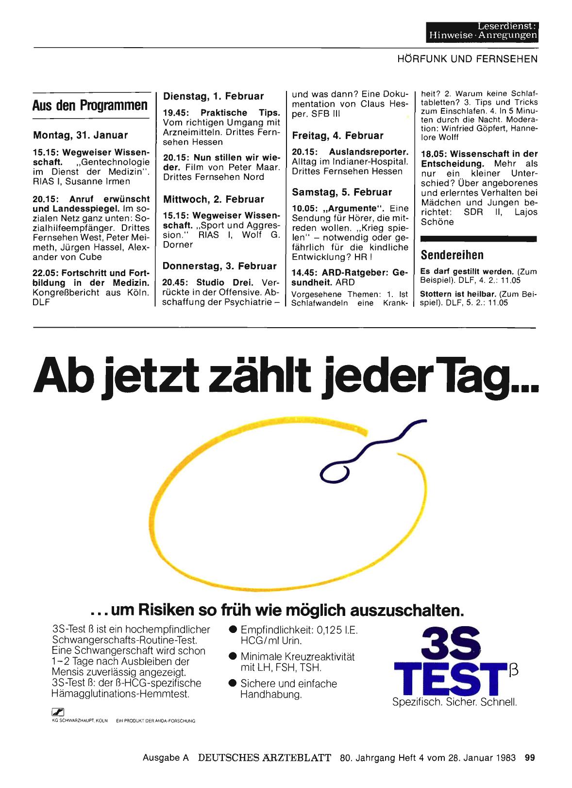 Vorschauseite 1: Aus den Programmen