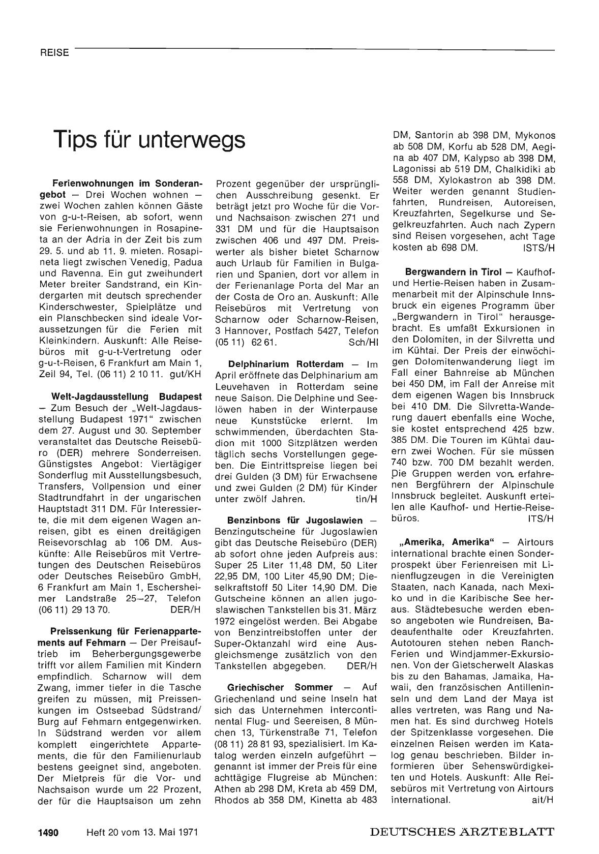 Vorschauseite 1: Tips für unterwegs