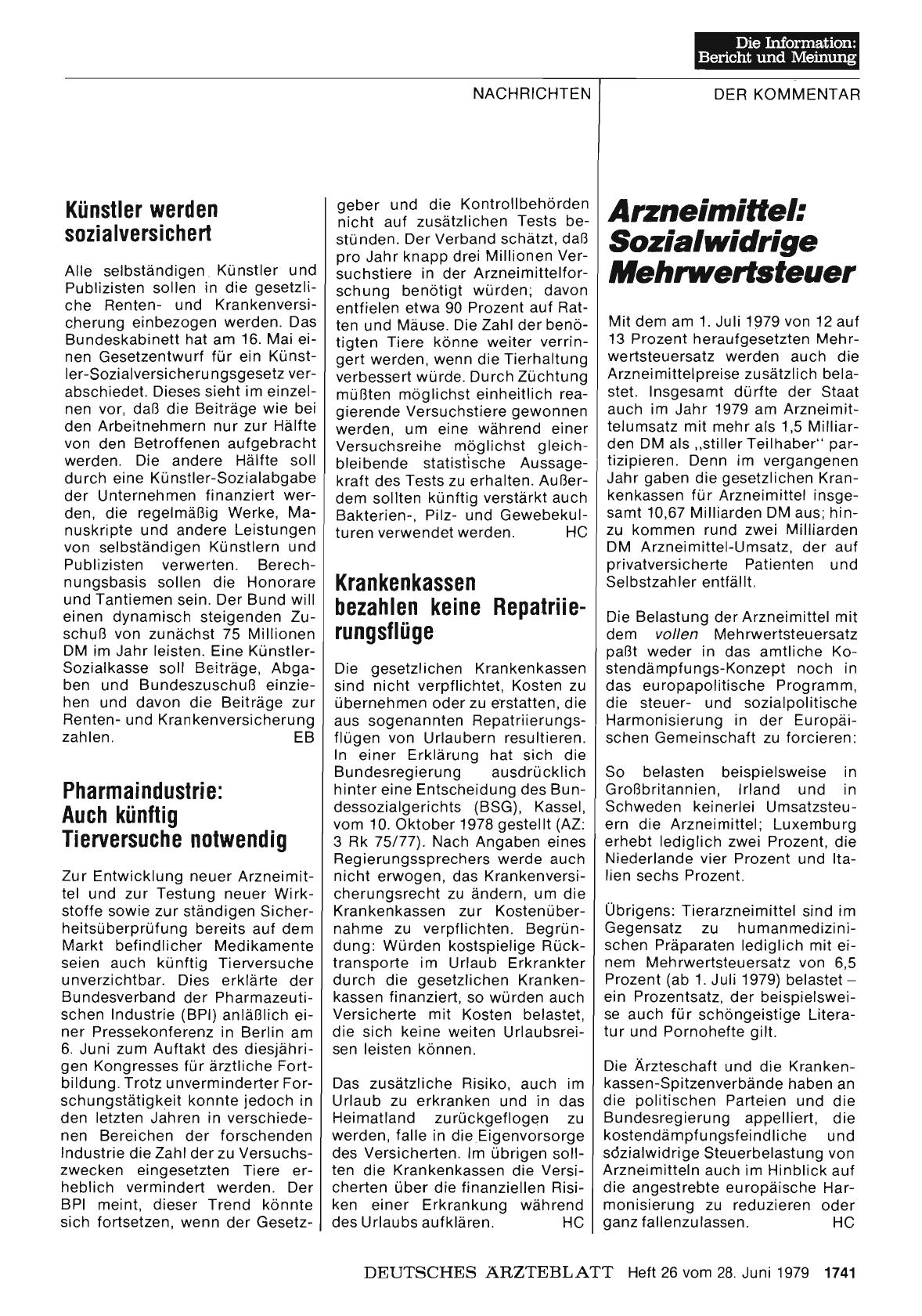 Vorschauseite 1: Künstler werden sozialversichert