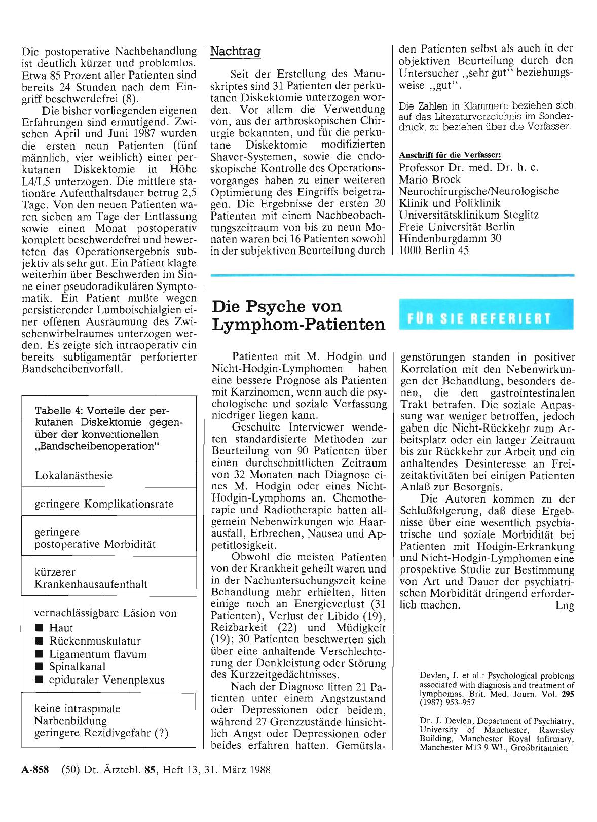 Vorschauseite 1: Die Psyche von Lymphom-Patienten