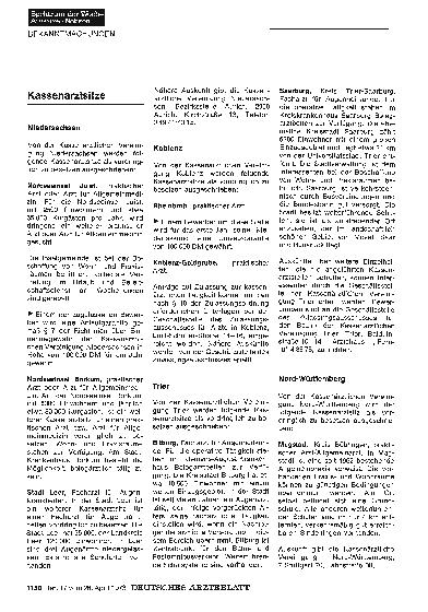 Vorschauseite 1: Kassenarztsitze