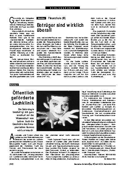 Vorschauseite 1: Öffentlich geförderte Lachklinik