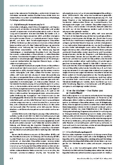 Vorschauseite 4: Digitalisierung: Künstliche Intelligenz in der Medizin