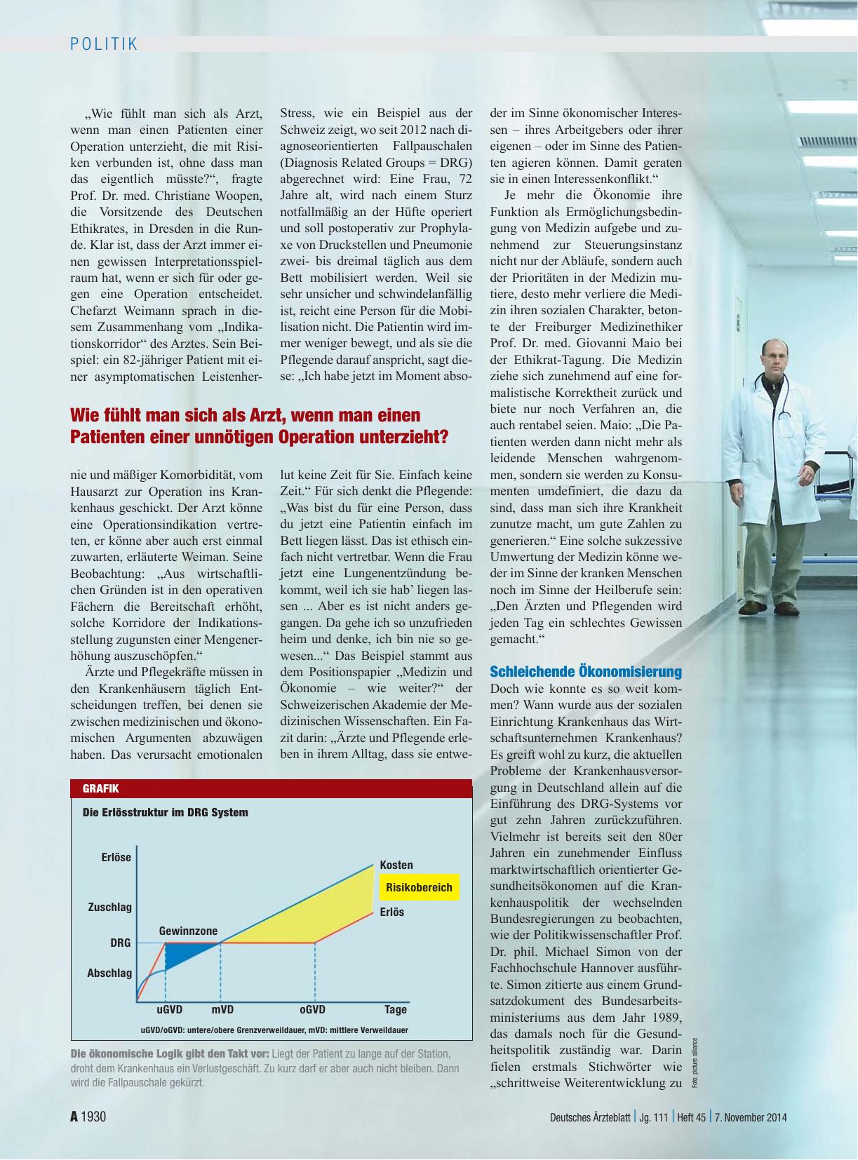 Vorschauseite 2: Krankenhäuser zwischen Medizin und Ökonomie: Die Suche nach dem richtigen Maß