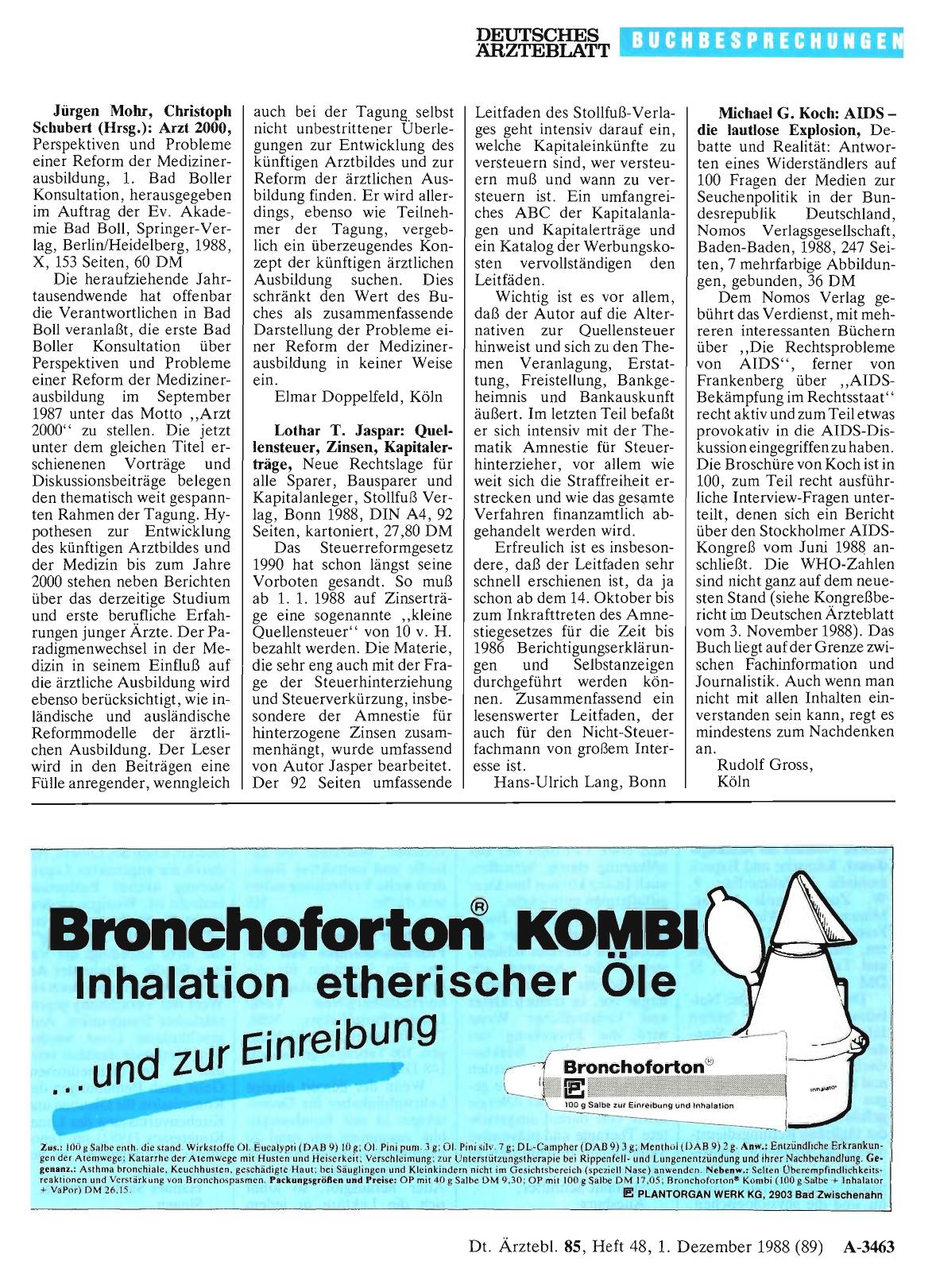Vorschauseite 1: Michael G. Koch: AIDS — die lautlose Explosion