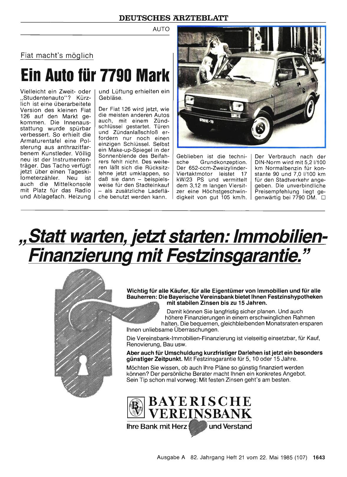 Vorschauseite 1: Fiat macht's möglich: Ein Auto für 7790 Mark