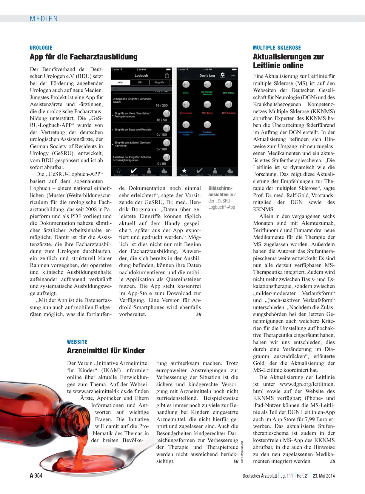 Vorschauseite 1: Urologie: App für die Facharztausbildung