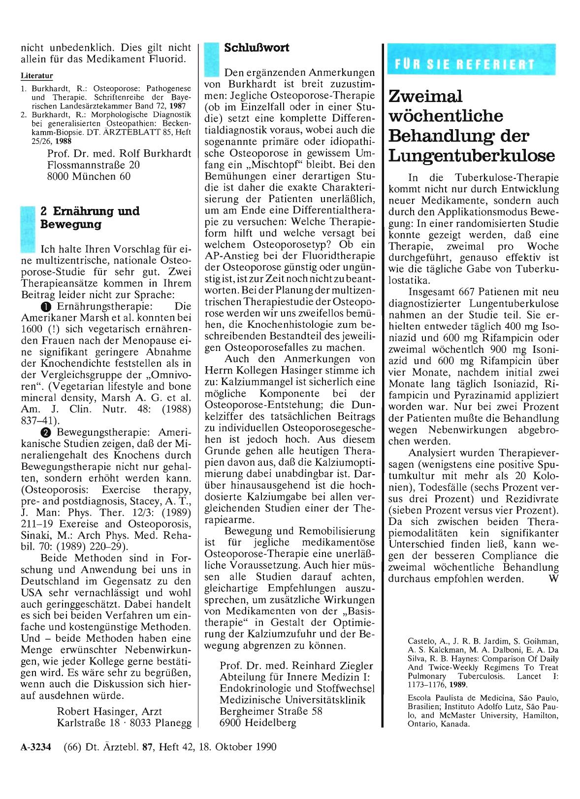 Vorschauseite 1: Das Dilemma der Osteoporose-Therapie: Schlußwort