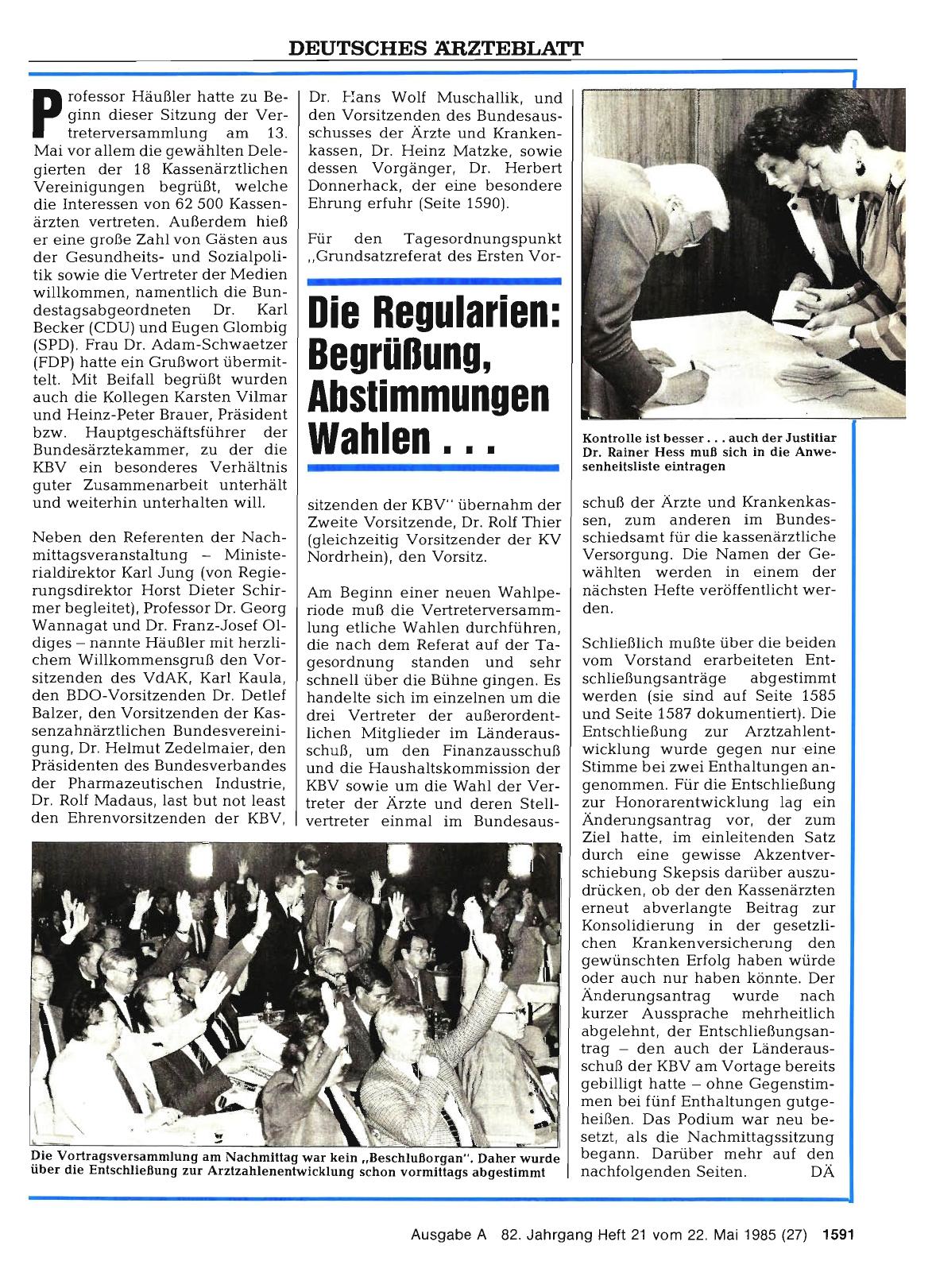 Vorschauseite 1: Die Regularien: Begrüßung, Abstimmungen Wahlen. ..