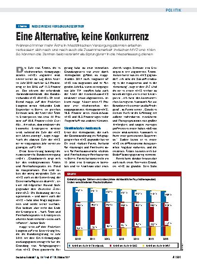 Vorschauseite 1: Medizinische Versorgungszentren: Eine Alternative, keine Konkurrenz