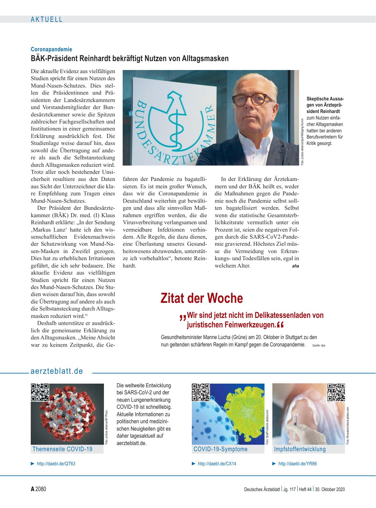 Vorschauseite 1: Zitat der Woche