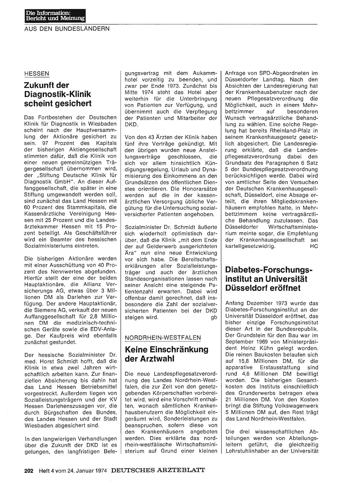 Vorschauseite 1: Hessen: Zukunft der Diagnostik-Klinik scheint gesichert