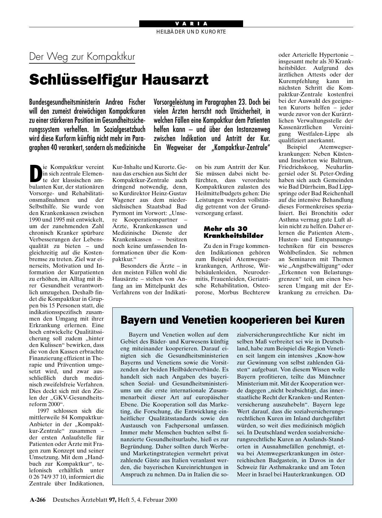 Vorschauseite 1: Der Weg zur Kompaktkur: Schlüsselfigur Hausarzt