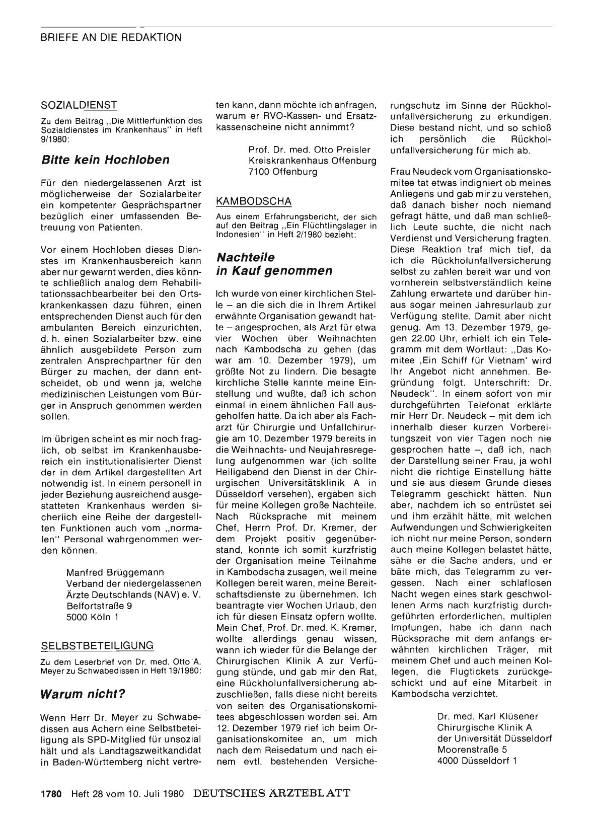 Vorschauseite 1: SOZIALDIENST: Bitte kein Hochloben