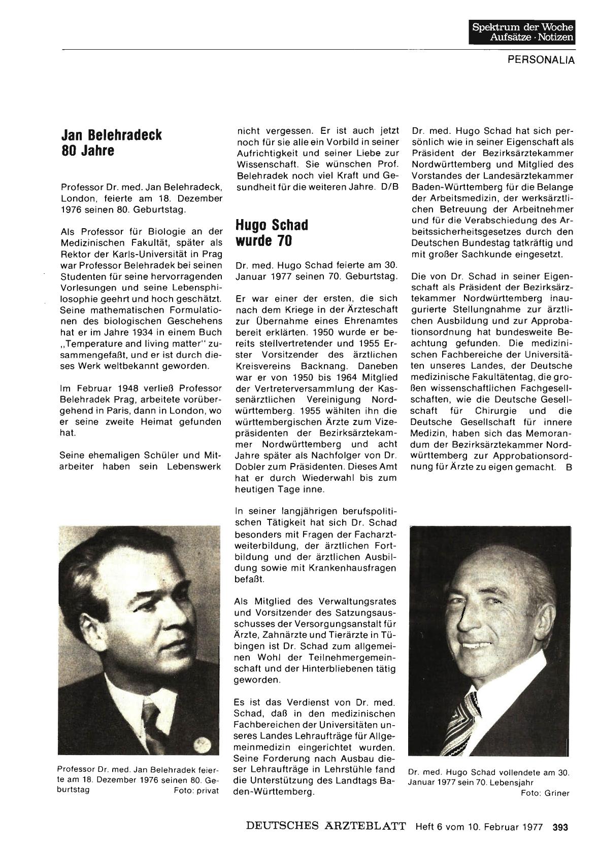 Vorschauseite 1: Jan Belehradeck 80 Jahre