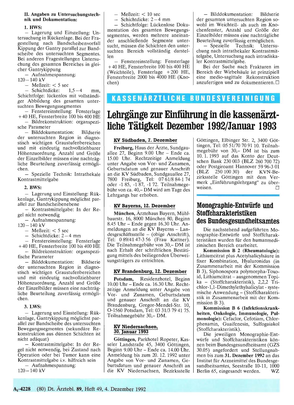Vorschauseite 1: Monographie-Entwürfe und Stoffcharakteristiken des Bundesgesundheitsamtes