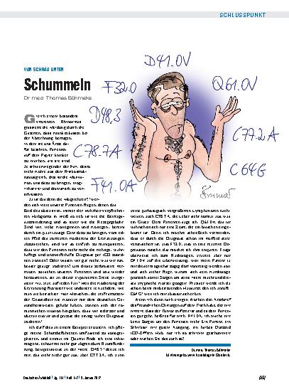 Vorschauseite 1: Von schräg unten: Schummeln