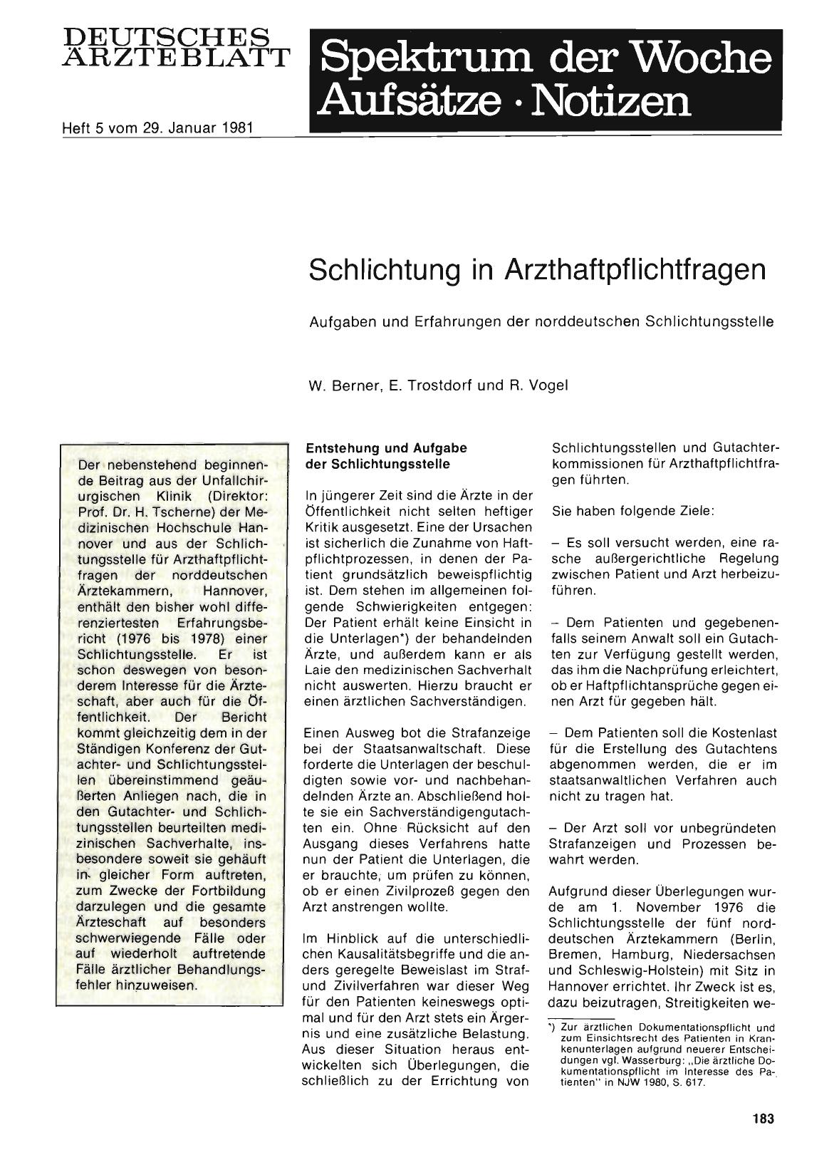 Vorschauseite 1: Schlichtung in Arzthaftpflichtfragen