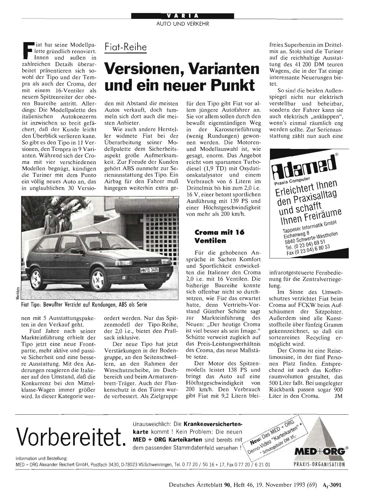 Vorschauseite 1: Fiat-Reihe: Versionen, Varianten und ein neuer Punkt