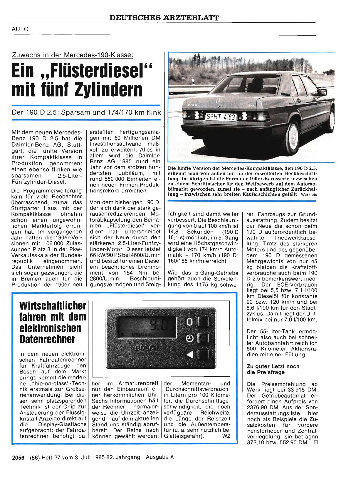 Vorschauseite 1: Ein „Flüsterdiesel“ mit fünf Zylindern