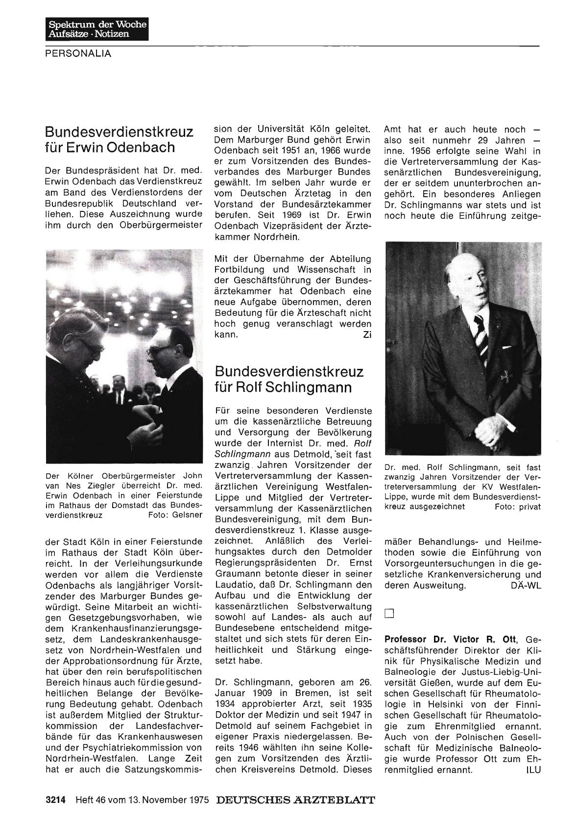 Vorschauseite 1: Bundesverdienstkreuz für Rolf Schlingmann