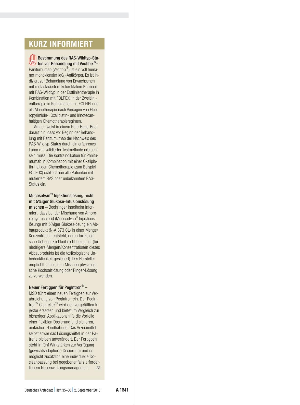 Vorschauseite 1: Kurz informiert