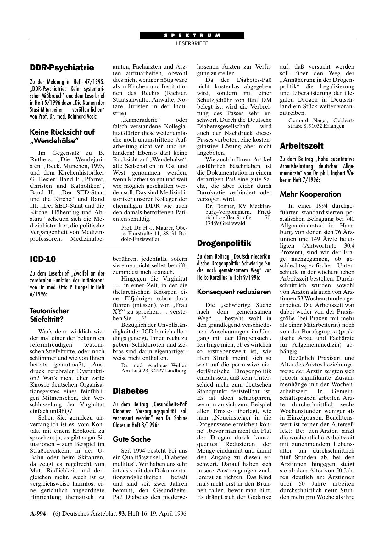 Vorschauseite 1: Drogenpolitik: Konsequent reduzieren