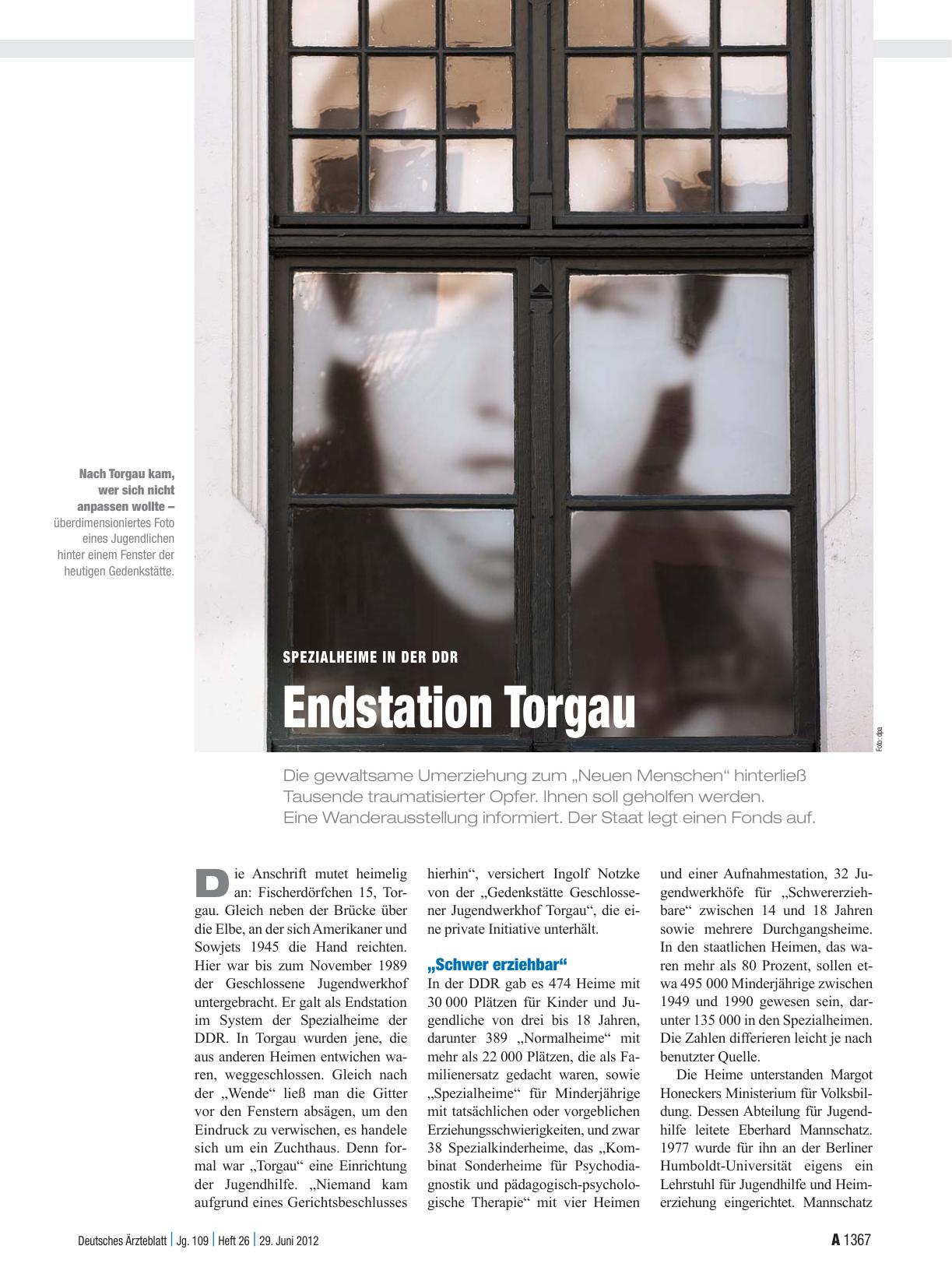 Vorschauseite 1: Spezialheime in der DDR: Endstation Torgau