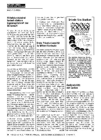Vorschauseite 1: Erste Privatuniversität in Witten/Herdecke
