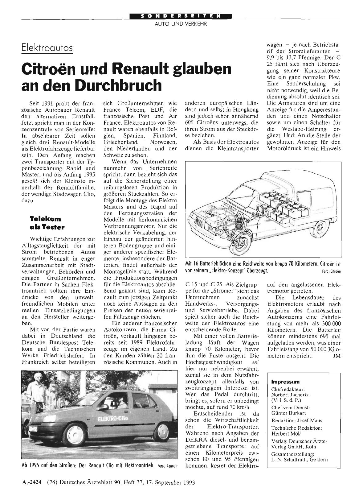 Vorschauseite 1: Elektroautos: Citroën und Renault glauben an den Durchbruch