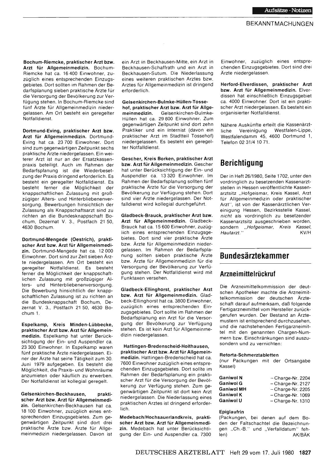 Vorschauseite 1: Bundesärztekammer