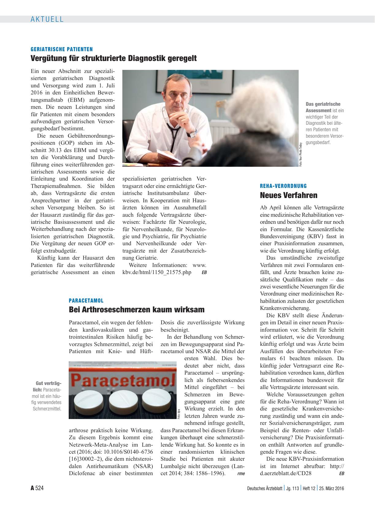 Vorschauseite 1: Reha-Verordnung: Neues Verfahren
