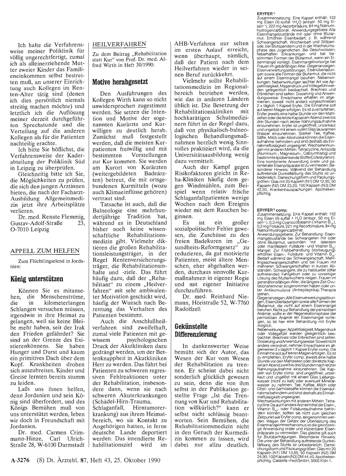 Vorschauseite 1: HEILVERFAHREN: Gekünstelte Differenzierung