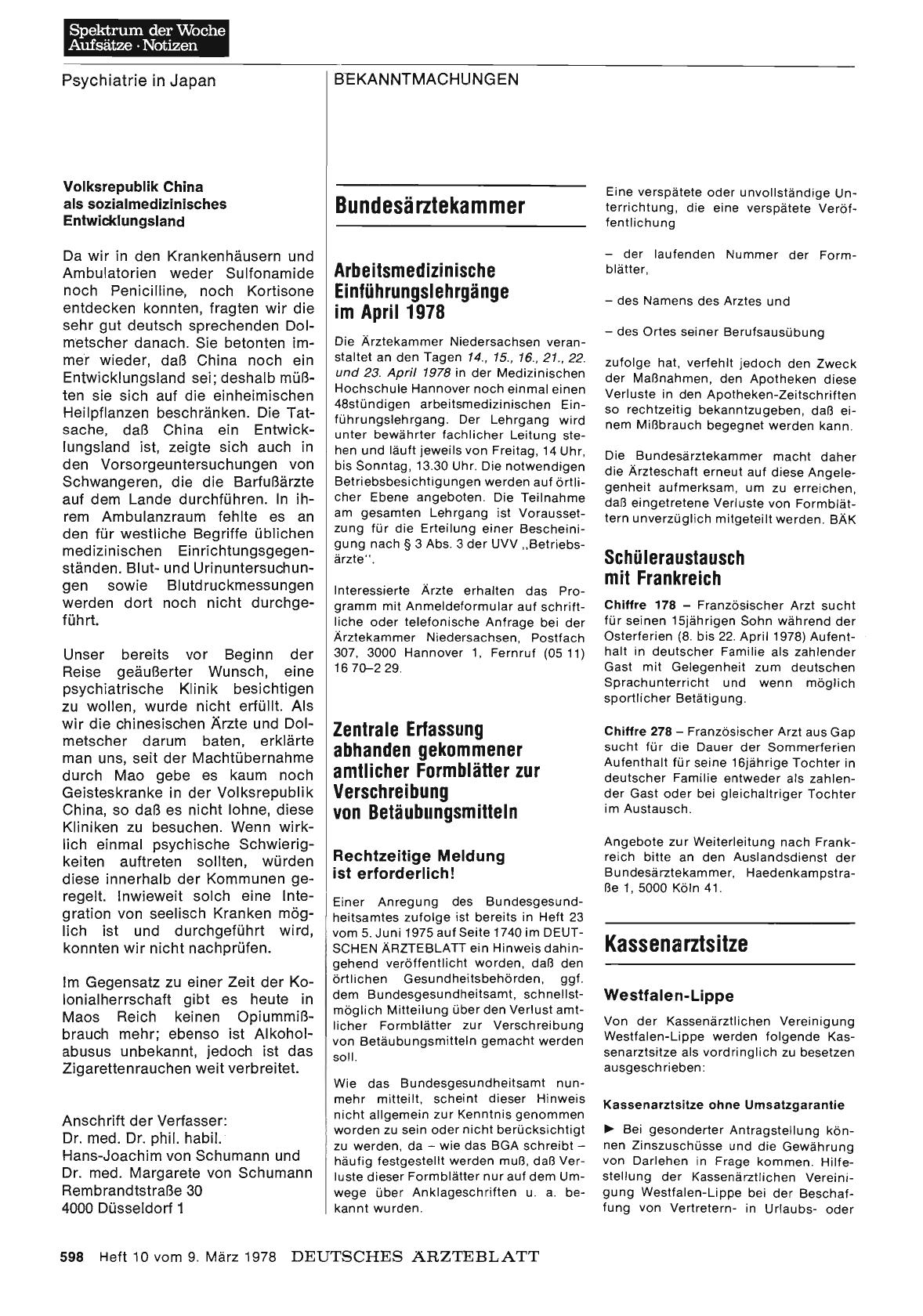 Vorschauseite 1: Bundesärztekammer