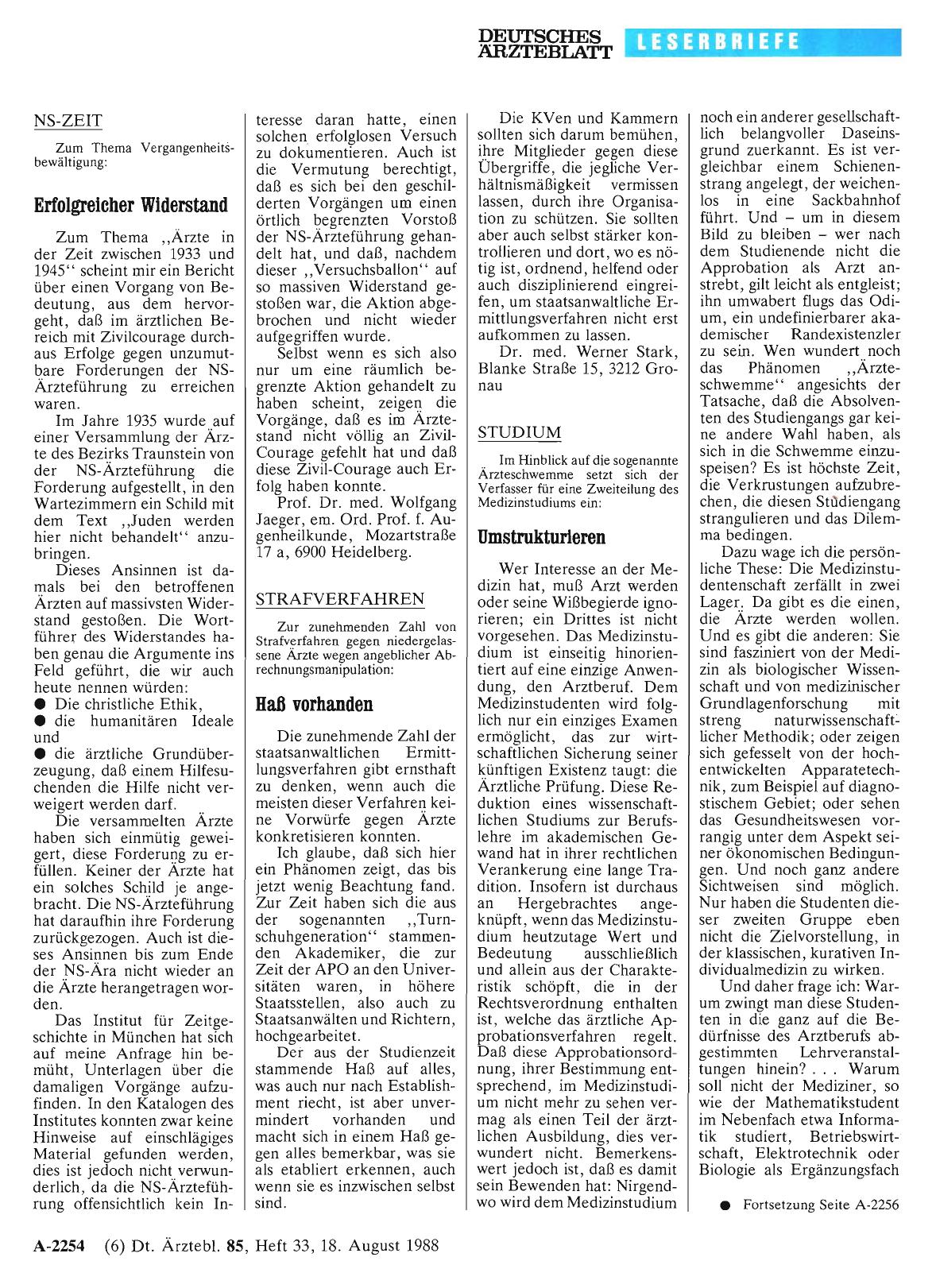 Vorschauseite 1: STRAFVERFAHREN: Haß vorhanden