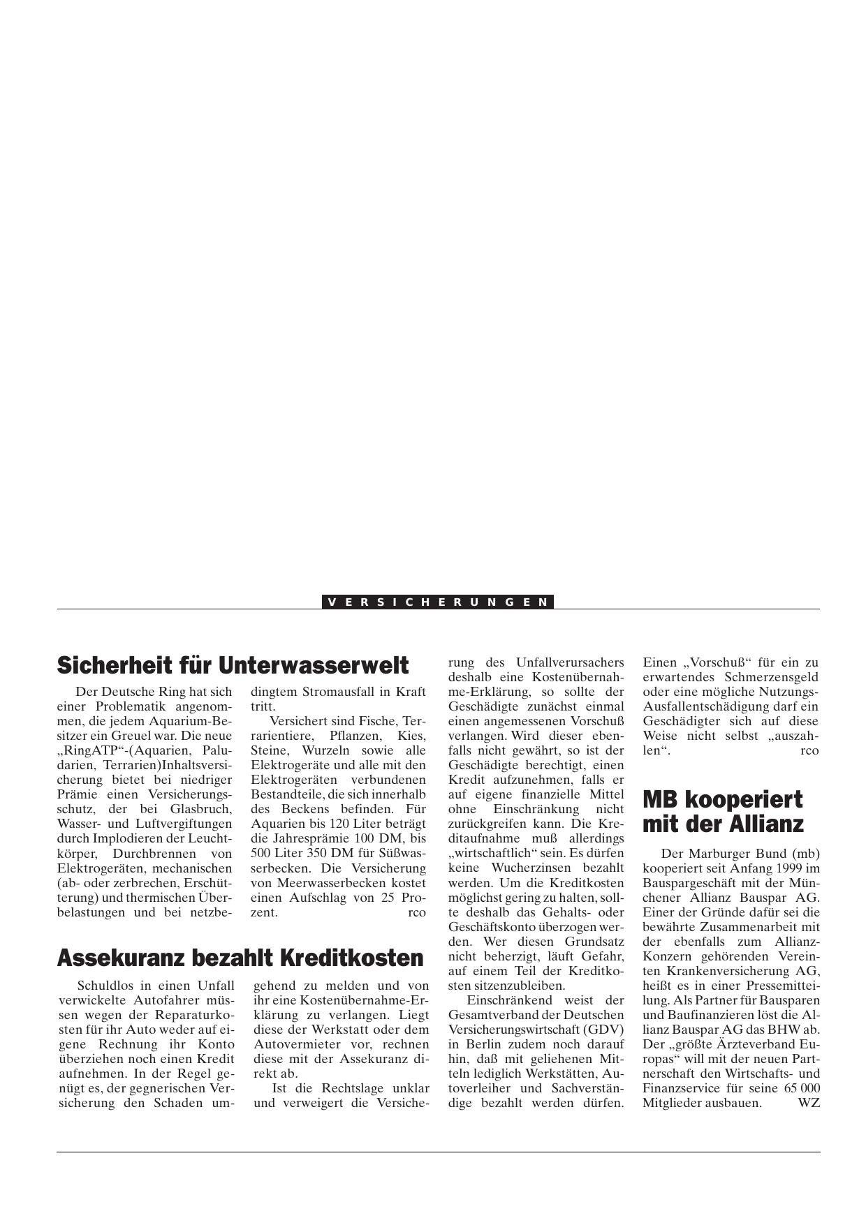 Vorschauseite 1: MB kooperiert mit der Allianz